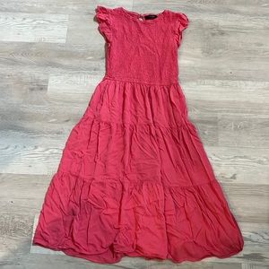 Women’s Short Sleeve Crew Neck Pink Dress